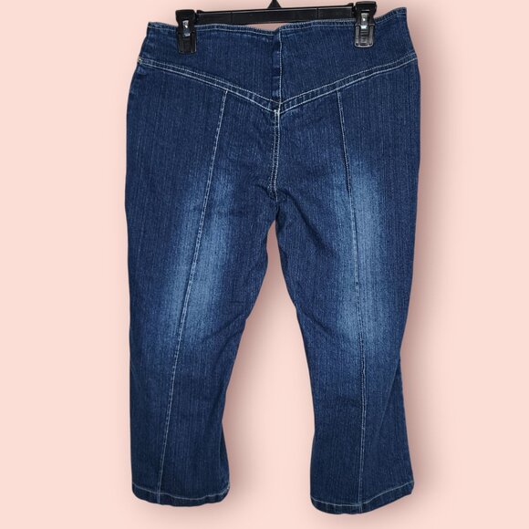 Y2k vintage indulgence mid rise denim Capri pants size 10 - Picture 2 of 8